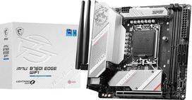 MSI MPG B760I Edge WiFi pagrindinė plokštė, mini-ITX, skirta 12, 13 ir 14 kartos "Intel Core" procesoriams, LGA 1700-8 Direct 90A VRM, DDR5 Memory Boost 7200+MHz/OC, PCIe 5.0 x16, 2 x M.2 Gen4, Wi-Fi 6E