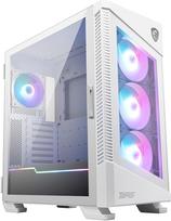 MSI MPG MPG Velox 100R White Mid-Tower kompiuterio korpusas, tinka E-ATX pagrindinėms plokštėms, grūdinto stiklo priekis, 4 x 120 mm ARGB ventiliatoriai, mistinė šviesa, palaiko 2 x 360 mm aušintuvus ir šonines oro įsiurbimo angas