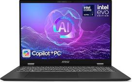 MSI Prestige 16 AI+ Evo B2VMG-024IT Nešiojamasis kompiuteris Copilot+ 16 colių OLED UHD+ 60Hz, "Intel Core Ultra 7 258V", "Intel Arc", RAM 32GB LPDDR5X 8533MHz, 1TB SSDPCIe4, 99Whr, "Win 11 Home Layout" ir garantija ITA Grey