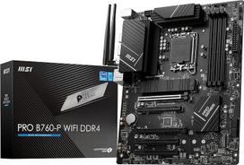 MSI PRO B760-P WiFi DDR4 pagrindinė plokštė, ATX - palaiko 12, 13 ir 14 kartos "Intel" branduolių procesorius, LGA 1700 - "DDR4 Memory Boost" 5333+MHz/OC, PCIe 4.0 x16 lizdai, M.2 Gen4 lizdai, 2.5G LAN, "Wi-Fi 6E