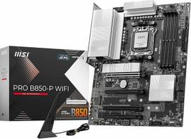 MSI Pro B850-P WiFi pagrindinė plokštė, ATX - suderinama su AMD Ryzen 9000/8000/7000 procesoriais, AM5 - DDR5 Memory Boost (8200+ MT/s OC), PCIe 5.0 x16 ir 4.0 x16, M.2 Gen5, Wi-Fi 7, 5G LAN