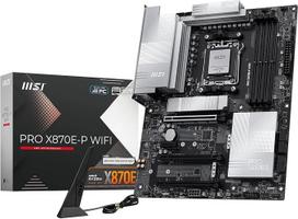 MSI PRO X870E-P WiFi pagrindinė plokštė, ATX - palaiko "AMD Ryzen 9000/8000/7000" procesorius, AM5-60A SPS VRM, DDR5 Memory Boost (8200+ MT/s OC), PCIe 5.0 x16 ir 4.0 x16, M.2 Gen5, "Wi-Fi 7", 5G LAN LAN