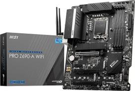 MSI PRO Z690-A WiFi ATX pagrindinė plokštė, palaiko 12 kartos "Intel" procesorius, LGA 1700, 14 Duet Rail 55A VRM, DDR5 Memory Boost 6400MHz/OC, 1 x PCIe 5.0 x16, 3 x M.2 Gen4 x4, 2.5G LAN, Wi-Fi 6E