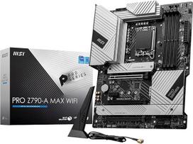 MSI PRO Z790-A MAX WiFi pagrindinė plokštė, ATX - palaiko 12, 13 ir 14 kartos "Intel Core" procesorius, LGA 1700, DDR5 7800+MHz/OC, PCIe 5.0 x16 lizdas, 4 x M.2 Gen4 lizdai, "Wi-Fi 7", 2,5G LAN