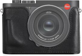 MUZIRI KINOKOO "Leica Q3 Q3 43" viršutinio sluoksnio natūralios odos dėklas "Leica Q3/Q3 43 Half Case Premium Version" su apačioje esančia skyle akimirksniu pasiekti akumuliatorių - juodas