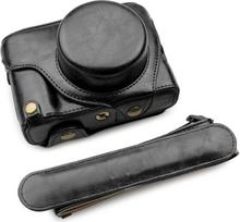 MUZIRI KINOKOO X100V dėklas Fujifilm X100V PU odos dėklas su dirželiu per petį Fuji X100V apsauginis fotoaparato dėklas