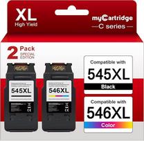 MYCARTRIDGE PHOEVER PG 545 CL 546 XL PG-545XL CL-546XL suderinamos su "Canon" spausdintuvų kasetėmis 545 546, skirtos "Canon Pixma MX495 TR4550 TS3150 TS3350 MG3050" spausdintuvų kasetėms (juodos spalvos, spalvotos, 2 vnt.)