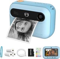 Naujas "myFirst Camera Insta 20" - momentinio spausdinimo skaitmeninis fotoaparatas vaikams su 16 MP nuotraukomis 1080P, 4-12 metų berniukams, dovanų idėjos, terminis spausdinimas, be rašalo, palaiko "Micro SD" kortelę (mėlynas)