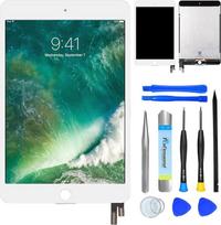 NB+ Naujas "Apple iPad Mini 2015" 7,9" 4 kartos baltas LCD jutiklinis ekranas skaitmeninis stiklas priekinis pakeitimas su įrankiais
