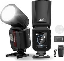NEEWER 100Ws 2.4G TTL blykstės apvali galvutė, suderinama su "Canon" fotoaparatais, suderinama su "Godox", "Speedlite" šviesa su jutikliniu ekranu, 1/8000s HSS, 2 reguliavimo lempos, TTL/M jungiklis, 3000mAh 500 maitinimas
