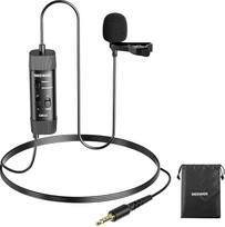 NEEWER 3,5 mm TRRS Lavalier mikrofonas, "Plug & Play", mini rutulinis kondensatoriaus mikrofonas fotoaparatui, mobiliajam telefonui, kompiuteriui, žemo dažnio mažinimas, stiprumo reguliavimas, stebėjimo ausinių lizdas, CM10