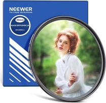 NEEWER 49 mm juodas difuzinis 1/4 filtro rūkas Svajingas minkštas kino efekto filtras Ultra plonas vandeniui atsparus įbrėžimams atsparus optinis stiklas Keletas nanodangų, skirtų vaizdo įrašams, tinklaraščiams ir portretinėms nuotraukoms