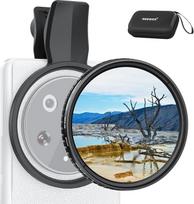 NEEWER 67 mm prisegamas ND filtras išmaniesiems telefonams, ND2-32 neutralaus tankio fotografijos fotoaparato objektyvo priedų rinkinys, suderinamas su "Android" "Samsung Galaxy S25 Ultra" "Google Pixel" "Huawei", FL-B21