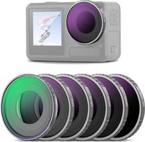 NEEWER CPL ir ND filtrų rinkinys, suderinamas su DJI Osmo Action 4/Action 5 Pro (6 vnt.), prisukamų CPL+ND8+ND16+ND32+ND64+ND1000 filtrų rinkinys, daugiasluoksnis optinis, FL-A13