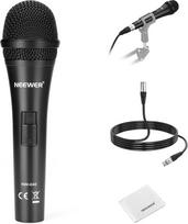 NEEWER dinaminis kardioidinis mikrofonas su XLR kabeliu, tvirtas metalinis korpusas, valymo audinys, vienkryptis mikrofonas, skirtas vokaliniam kalbėjimui, podkastui, kompiuterinių žaidimų transliacijai NW-040