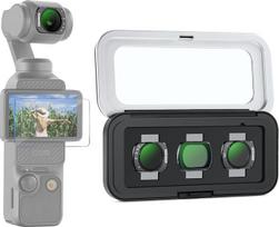 NEEWER kintamo ND filtro rinkinys, suderinamas su DJI Pocket 3, ND2-32 + CPL + juodas difuzinis 1/4, magnetinis neutralaus tankio filtras, žiedinio poliarizavimo filtras, veiksmo kameros objektyvo priedai su ekranu