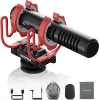 NEEWER mini mikrofonas, triukšmą slopinantis mikrofonas mobiliajam telefonui, programėlės valdymas ir ekvalaizeris, 48 kHz / 24 bitų, 3,5 mm analoginis / USB C skaitmeninis mikrofonas, suderinamas su "iPhone Android" kompiuteriais "Canon Nikon Sony