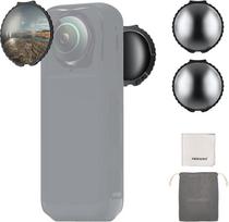 NEEWER ND filtras, suderinamas su "Insta360 X5", ND64 objektyvo filtrų rinkinys, 6 šviesos sumažinimo stotelių, prisukamas, automatinis aptikimas, daugiasluoksnis optinis stiklas, pilkasis filtras, veiksmo kamerų priedai, 2 vnt.