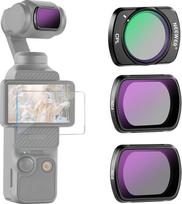 NEEWER ND ir CPL filtrų rinkinys, suderinamas su DJI Osmo Pocket 3 / Pocket 4 / Xtra Muse, ND4 + ND8 + CPL magnetinis HD neutralaus tankio žiedinės poliarizacijos filtrų priedų rinkinys, FL-B03