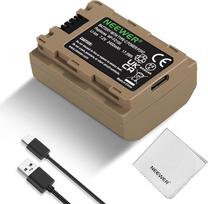NEEWER NP-FZ100 atsarginė baterija, 2400 mAh C tipo 2,5 val. greito įkrovimo su C tipo USB kabeliu, valymo šluoste, suderinama su "Sony A7RV A7SIII A7IV ZV-E1 FX3 FX30 A1 A9 A9II A6700 A6600 A7C A7CII
