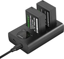 NEEWER NP-W126/NP-W126s atsarginių baterijų ir įkroviklio rinkinys, 2 pakuotės 1140 mAh baterijų ir dviejų kanalų USB įkroviklis, suderinamas su Fuji X100VI X-T30 II X-S10 X-T200 X100F X100V X-A5 X-T50 X-Pro3