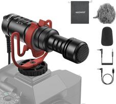 NEEWER Plug & Play Vlog mikrofonas DSLR fotoaparatui, suderinamas su "iPhone Mac" "Android" telefonu, planšetiniu kompiuteriu, 20-20 kHz mini superkardioidinis mikrofonas su dviem OTG, skirtas vaizdo įrašų transliacijai, VM11
