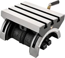 Neigbarer Frästisch, verstellbare Drehtischmaschine mit 3 T-Nuten und Kurbelgriff, robust for Schleif- Fräsarbeiten (7 x 5 colių)
