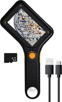 Nešiojamas 500X skaitmeninis mikroskopas su 3 colių IPS ekranu, 8 LED žibintais, automatiniu fokusavimu, 2 MP kamera, įkraunama rankinė lupa su TF kortele, suderinama su "Windows/Mac", skirta monetoms