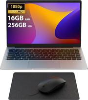 Nešiojamasis 14 colių FHD ekranas, 16GB RAM, 256GB SSD TF plėtinys, Celeron N4120 iki 2,6 GHz, 5G WiFi, 1920x1080 FHD, įskaitant pelę ir pelės kilimėlį - "Win 11" nešiojamasis nešiojamasis nešiojamasis kompiuteris namų biurui, studijoms, transliacijoms