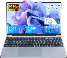 Nešiojamasis kompiuteris 15.6 Zoll 16GB RAM 512GB SSD i5-7Y54 3.2GHz FHD ekranas Wi-Fi 5 Bluetooth internetinė kamera Akumuliatorius (16GB RAM+512GB SSD)