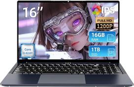 Nešiojamasis kompiuteris 16 colių "Core i5 8210Y" iki 3,6 GHz, 1920 x 1200 IPS ekranas, 16GB RAM, 512GB SSD (16GB RAM + 1 TB SSD)