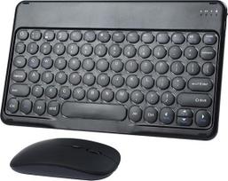 Nešiojamoji belaidė "Bluetooth" klaviatūra įkraunama 10 colių itin plona universali kompaktiška mažos planšetės klaviatūra su belaide pele, skirta "iOS" / "Android" / "Windows" planšetėms, kompiuteriams, staliniams kompiuteriams