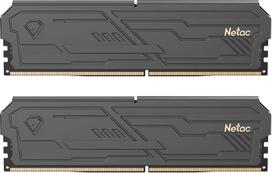 Netac DDR4 RAM 16GB (2x8GB) rinkinys 3200 MHz, DRAM 288-Pin UDIMM staliniams kompiuteriams skirta atmintis, CL16 1.35V "Intel XMP 2.0" kompiuterio atmintis Juoda