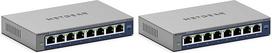NETGEAR 8 prievadų "Gigabit Ethernet Plus" komutatorius (GS108E): Valdomas, montuojamas ant darbastalio arba sienos, suteikiama ribota garantija visam gyvenimui (2 vnt.)