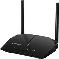 Netgear R6120-100UKS AC1200 Gigabitinis dviejų dažnių WLAN maršrutizatorius (svečių tinklas, 300 ir 867Mbps, 4 X Fast Ethernet prievadai, išorinės antenos, valdomos programos) Juodas
