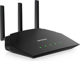 NETGEAR RAX10 WiFi 6 maršrutizatorius AX1800 (4 srautai iki 1,8Gb/s, "Nighthawk" WLAN maršrutizatoriaus aprėptis iki 100 m², suderinamas su "iPhone 12/13" arba "Samsung S20/S21")