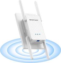 NEWFAST WLAN Verstärker,3000Mbps WLAN Repeater WiFi 6 Extender mit 4 Schwenkbare Antenne,WPS,MU-MIMO,Unterstützung Repeater/Router/Ap Modus für Zuhause und Büro,1-Tippen Einrichten,Signalstabilität