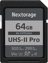 Nextorage SD kortelė 64GB UHS-II SDXC, japoniška atminties kortelė Duomenų saugykla SD kortelė, Nikon/Canon/Sony/Fujifilm/Nintendo Switch fotoaparato priedas, F2PRO NX-F2PRO64G