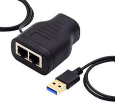 NFHK NFHK 100Mbps STP UTP RJ45 8P8C vyriškos lyties į dvigubą RJ45 HUB skirstytuvą Tinklo Ethernet komutatoriaus adapteris