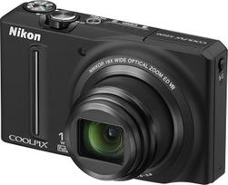 Nikon Coolpix S9100 skaitmeninis fotoaparatas (12 megapikselių, 18x optinis priartinimas, 7,5 cm (3 colių) ekranas, "Full HD" vaizdo įrašas, vaizdo stabilizatorius) Naktinė juoda (restauruota)
