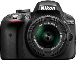 Nikon D3300 skaitmeninis veidrodinis fotoaparatas (24,2 MP, 3 colių LCD ekranas) - juodas (sertifikuotas atnaujintas)