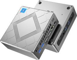 NiPoGi CK10 mini kompiuteris "Intel Core i5-12600H" (iki 4,50 GHz, 12C/16T), 32GB DDR4, 1 TB M.2 NVMe PCIe3.0 SSD, mini stalinis kompiuteris biurui, mokyklai ir namams, "WiFi 6", 4K trigubas ekranas, 2x HDMI, VGA