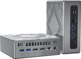 NiPoGi CK10 Mini PC W11 Pro "Intel Core i5 12450H" (4,4 GHz, 12C/12T, 12MB spartinančioji atmintis) Stalinis kompiuteris 16GB + 16GB RAM 3200 MHz + 512GB M.2 NVMe SSD, WiFi6/BT5.2/2 x HDMI + 1 x VGA Trigubas ekranas 4K UHD/tipo