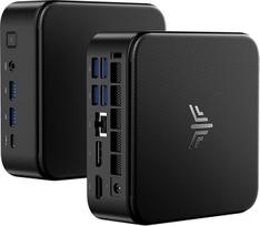 NiPoGi E3B mini kompiuteris Α-MD Ryzen 5 7430U (maks. 4,3 GHz, 6C/12T, geresnis nei 5500U/5650U/5675U) 32Go RAM (16Go+16Go) Dviejų kanalų/512Go SSD, stalinis kompiuteris WiFi 6/BT 5.2/4K Triple Display Mini kompiuteris