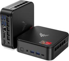 NiPoGi E3B mini kompiuteris AMD Ryzen 7 5825U 16GB Dual DDR4 512GB SSD Micro Desktop Computer su Radeon RX Vega 8, DP + HDMI 4K, WiFi 6, BT5.2, skirtas verslui, namams ir biurui