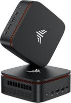 NiPoGi Pinova P1 mini kompiuteris A-MD Ryzen 4300U W11 Pro 16GB DDR4 RAM + 1TB SSD (4C/4T, 3.7GHz, geriau nei 3200U/N97/N150/N95) 4K trigubas ekranas/WiFi 5/BT 4.2/LAN mini kompiuteris Biuras/švietimas/daugialypė terpė