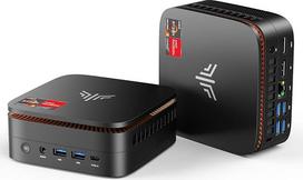 NiPoGi Pinova P1 mini kompiuteris AMD Ryzen 4300U W-11 Pro (4C/4T, iki 3,7 GHz) 8GB DDR4 RAM + 256GB SSD, 4K @ 60 Hz trigubas ekranas HDMI 2.0+Type-C+DP 1.4, Wi-Fi 5/BT 4.2, LAN, mini kompiuteris biurui/švietimui