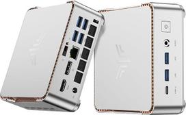 NiPoGi Pinova P2 mini kompiuteris AMD Ryzen R2544 (geresnis nei 3500U/i3-10110U/N95, 4C/ 8T, iki 3,70 GHz), 16GB DDR4, 512GB M.2 SSD mini stalinis kompiuteris biurui/mokyklai, 4K trigubas ekranas, HDMI/Type-C/DP