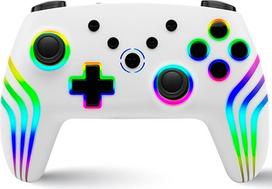 NITHO NEXUS Wireless Controller Kompatibel mit Switch/Switch 2, PC, Windows, iOS und Android, Gamepad mit 6 Achsen Gyroskop, RGB LED, Hall Effekt Trigger, Turbo, Vibration, Ergonomisch Joystick -Weiß