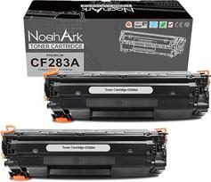 NoahArk suderinamos CF283A 83A tonerio kasetės, skirtos HP Laserjet Pro M201dw M201n M202dw M202n MFP M125a M125nw M125rnw M126a M127fn M127fw M128fn M128fw M225dn M225dn 25dw spausdintuvui (2 juodos spalvos)
